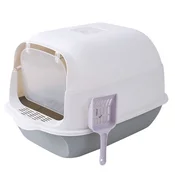 Toalet za macke Enclosed Cat Box Awhao Sivi 50x35x35 cm