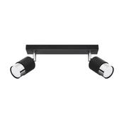 Sollux SL.1065 - Spot svetiljka NERO 2xGU10/40W/230V crna/sjajni hrom