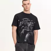 Cropp - Črna majica s potiskom Alien - črna