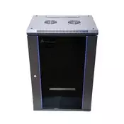 Extralink 18U 600x450 Black, Rackmount cabinet, wall mounted
