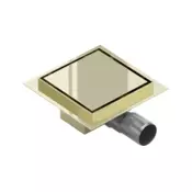 Mexen Flat-Q M13 kvadratni talni odtok 12 x 12 cm, zlati - 1510012