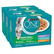 PURINA ONE INDOOR teletina, tuna in piščanec v soku 36 x 85 g