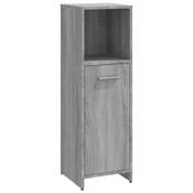 Vidaxl Kopalniška omarica siva sonoma 30x30x95 cm inženirski les