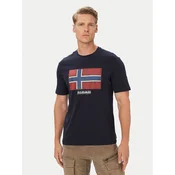 Napapijri Majica S-Flag Tiki Ss NP0A8A6I1761 Mornarsko modra Regular Fit
