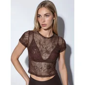Busem Bluza Blusen rjava