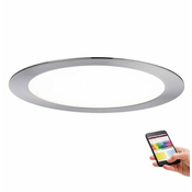 SmartHome LED RGBW vgradna plošča iz brušenega železa okrogla IP44