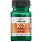 Swanson Vitamin K2 kot MK-7 Natural, 100 mcg, 30 mehkih gelov