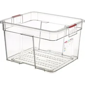 ARAVEN gastronorm posoda GN 2/1, ABS, globina: 300 mm, prostornina: 90 L, perforirana (2 kos)