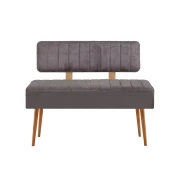 Hanah Home Trpezarijska klupa Vina 1501 110x85x36cm Bež-Antracit