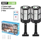 KJB Solarna stenska svetilka s senzorjem gibanja, 43 SMD, 2 kosa