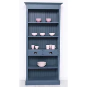 Casa Padrino country style shabby chic cabinet antique blue 91 x 39 x H. 197 cm - Country style dining room cabinet - Solid wood furniture - Country style shabby chic furniture