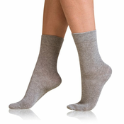 Bellinda COTTON COMFORT SOCKS - Womens cotton socks with comfortable hem - gray highlights