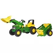 Rolly Toys traktor na pedale John Deere + utovarivac + prikolica