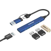 USB Type-A i Type-C Hub 4-u-1 | 4x USB-A | Canyon