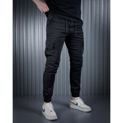 Denistar Muške pantalone 100/2541, Kargo, Crne