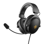 Deltaco Gaming GAM-190 Žične slušalke z mikrofonom, naglavne, črne