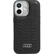 Ovitek Audi Case GT iz sintetičnega usnja, MagSafe za iPhone 17, črn (AU-TPUPCMIP17-GT/D3-BK)