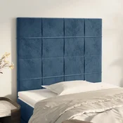 Uzglavlje tamnoplavo 90x5x118/128 cm baršunasto