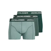 JACK & JONES Boksarice JACFax meta / temno zelena / večbarvno zelena / bela