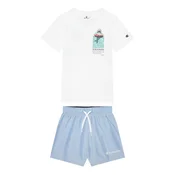 Champion Komplet majica in kratke hlače 307063 Modra Regular Fit