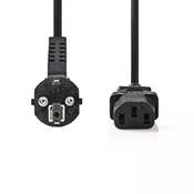 Nedis CEGB10000BK20 - Napajalni kabel | Schuko kotni vtič - IEC-320-C13 | 2 m | Črna