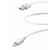 Kabel USB CELLULARLINE, Lightning konektor, 0.60m, bel