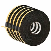 Vidaxl Samolepilni pena trak 5 szt. Črna 15mm x 10m CR pena