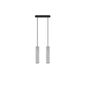 Sollux SL.0654 - Luster na sajli LUVO 2xGU10/40W/230V beton/crna