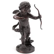 Casa Padrino luxury bronze decorative sculpture angel 46 x 45 x H. 70 cm - Large bronze decorative figure - Living room decoration - Office decoration - Decorative accessories