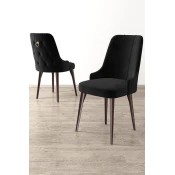 Hanah Home Set stolica Newa, 46x94x46 cm, 2 komada, Braon-crne