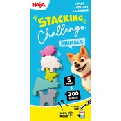 Haba Dinamična zabavna igra Stacking Challenge Živali 5 figuric 300 nalog