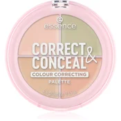 essence CORRECT & CONCEAL paleta korektorjev za poenotenje tona kože 4.4 g