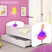 Dječji krevet ACMA s motivom 140x70 cm - 41 Balerina