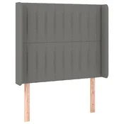 vidaXL vidaXL Vzglavje z ušesi temno sivo 93x16x118/128 cm blago, (20792798)
