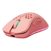 Deltaco brezžična gaming miška PM 80 RGB, roza