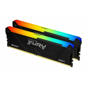 RAM DDR4 32GB 3600 FURY Beast RGB, kit2x16GB, CL18