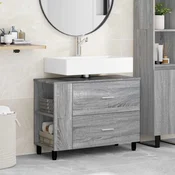 Toaletna jedinica Siva Sonoma 80 x 35 x 60 cm Konstruirano drvo