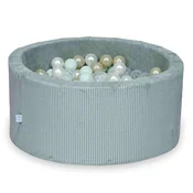 shumee Suhi bazen 90x40 Corduroy Light mint 300 kroglic: prozorna, biserna, svetlo mint, svetlo zlata