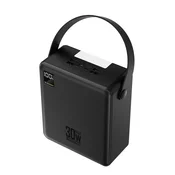 WOZINSKY Wozinsky W8-B Powerbank 100000mAh, 30W, 2xUSB-A, 2xUSB-C, svetilka - črna