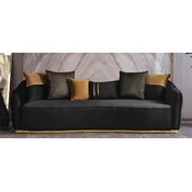 Casa Padrino luxury sofa black/gold 240 x 100 x H. 80 cm - Living room sofa - Living room furniture - Luxury furniture - Living room furnishings - Luxury furnishings - Furniture luxury