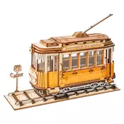 Robotime Model tramvaja, Drvena 3D slagalica, (TG505)