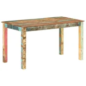 Vidaxl Jedilna miza iz trdnega predelanega lesa 140x70x76 cm