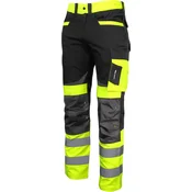 slomart Lahti Pro Hi-vis delovne hlače L4051104, črno-rumene, velikost XL