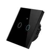SmartHome Pametni prekidac za svetlo, WiFi, 2 tastera, Crni