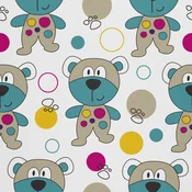 ZUNANJI DEKORATIVNE TKANINE OXFORD - motiv kawaii medvedkov I DX038