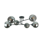 Luster na šipci VASCO 6xE27/60W/230V crna/zadimljeno-crna