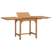 Vidaxl Raztegljiva vrtna miza (110-160)x80x75 cm trdna tikovina
