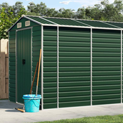 VidaXL Vrtna lopa zelena 191x895x198 cm pocinkano jeklo
