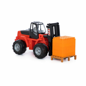 POLESIE Igracka Viljuškar PowerTruck i Supermix set konstruktora od 30 delova, Crveno-Crni