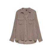 VERO MODA Bluza VMBUMPY čokolada / bela